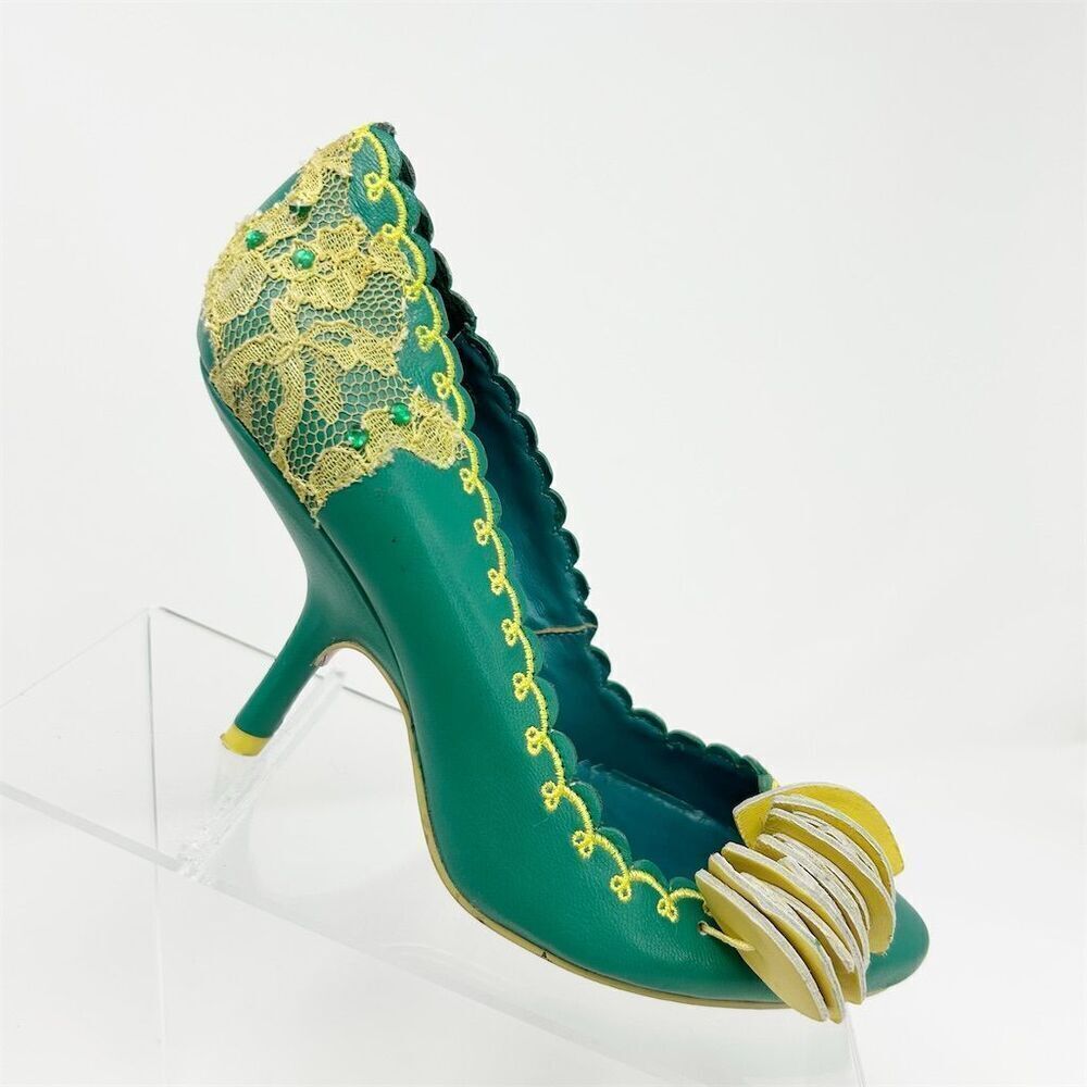 Irregular Choice Green Apple Lace Embellished Stiletto Heels Size 36 (US 5)